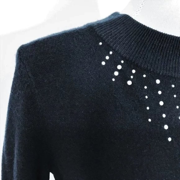 Mercer Street Studio Sweater Rhinestones Black M - Picture 3 of 7
